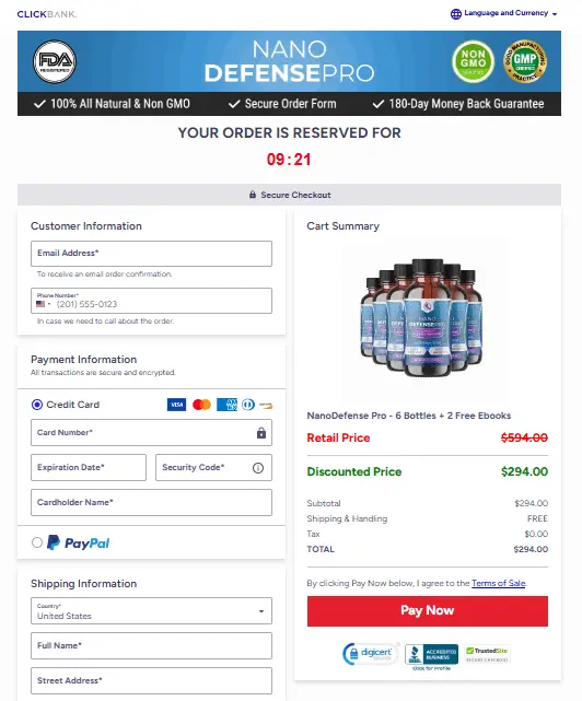 NanoDefense Pro order